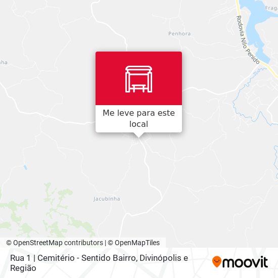 Rua 1 | Cemitério - Sentido Bairro mapa