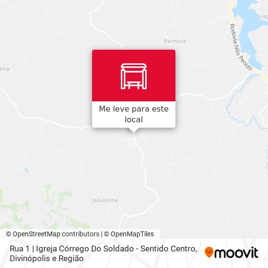 Rua 1 | Igreja Córrego Do Soldado - Sentido Centro mapa