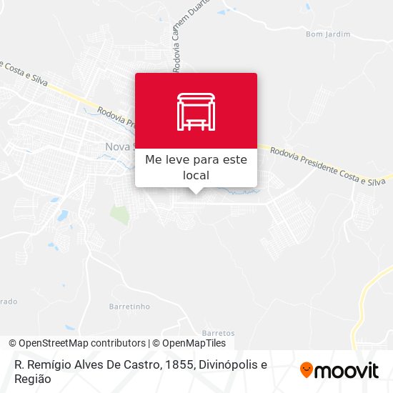 R. Remígio Alves De Castro, 1855 mapa