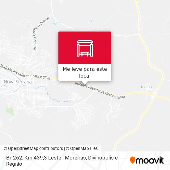 Br-262, Km 439,3 Leste | Moreiras mapa