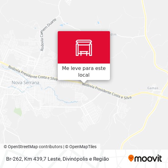 Br-262, Km 439,7 Leste mapa