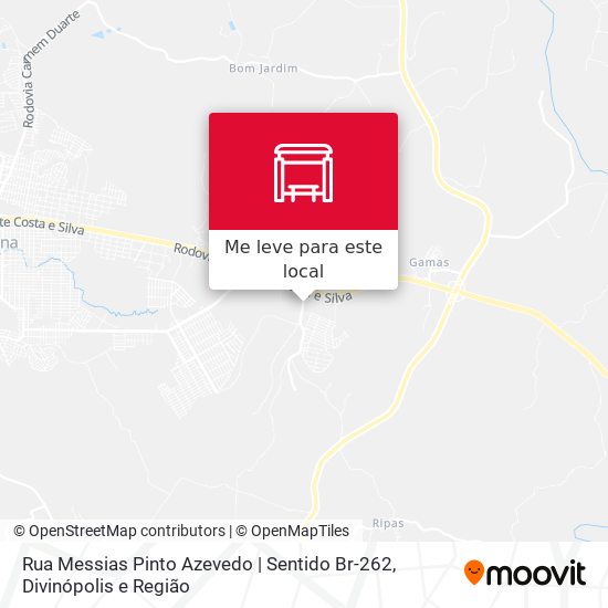 Rua Messias Pinto Azevedo | Sentido Br-262 mapa
