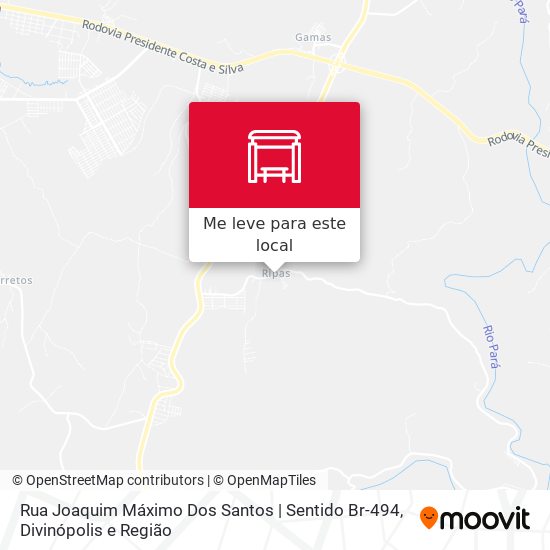 Rua Joaquim Máximo Dos Santos | Sentido Br-494 mapa