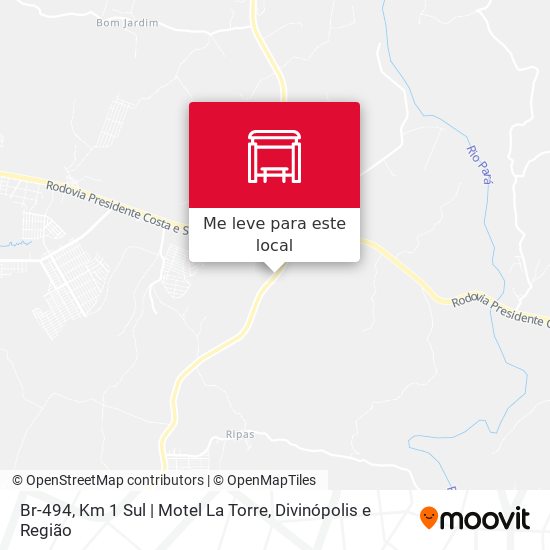 Br-494, Km 1 Sul | Motel La Torre mapa