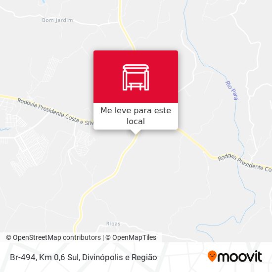 Br-494, Km 0,6 Sul mapa