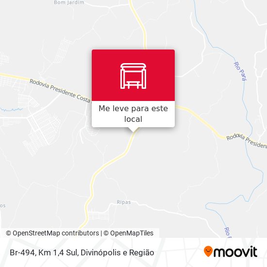 Br-494, Km 1,4 Sul mapa