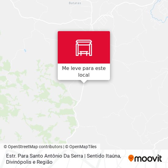 Estr. Para Santo Antônio Da Serra | Sentido Itaúna mapa