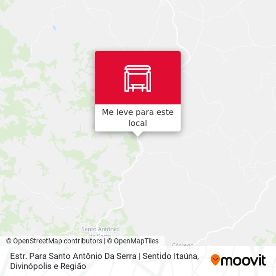 Estr. Para Santo Antônio Da Serra | Sentido Itaúna mapa