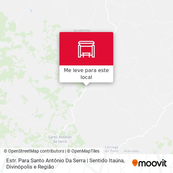 Estr. Para Santo Antônio Da Serra | Sentido Itaúna mapa