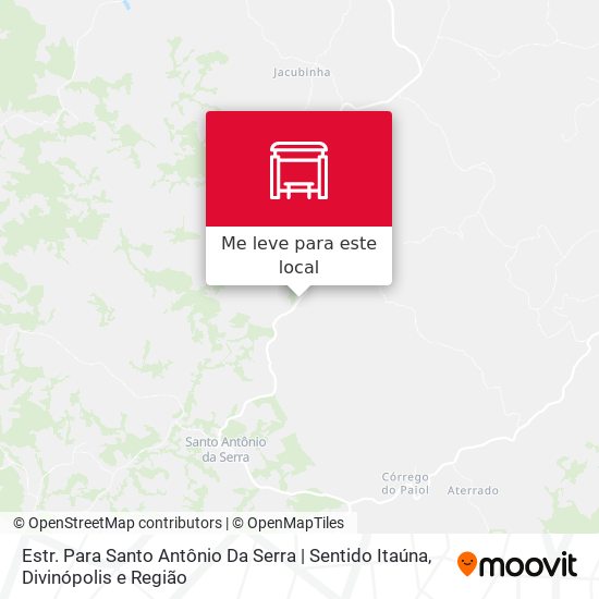 Estr. Para Santo Antônio Da Serra | Sentido Itaúna mapa
