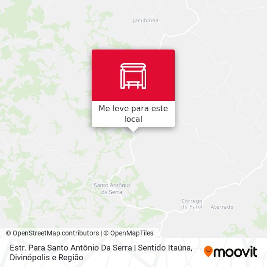 Estr. Para Santo Antônio Da Serra | Sentido Itaúna mapa
