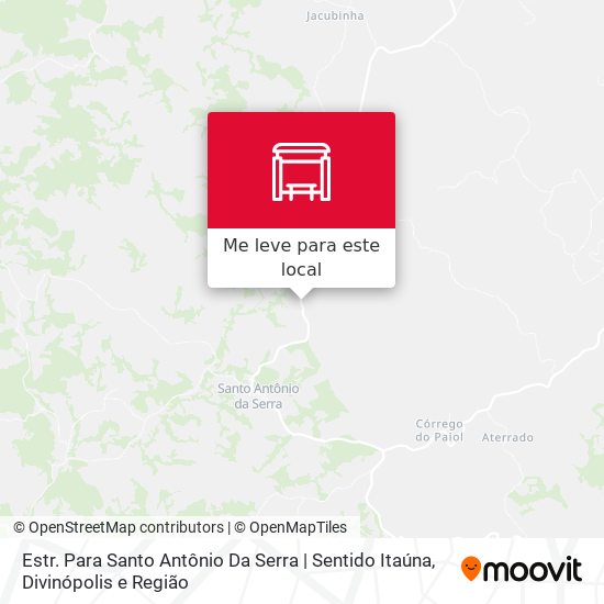 Estr. Para Santo Antônio Da Serra | Sentido Itaúna mapa