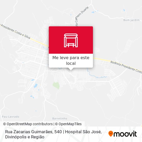 Rua Zacarias Guimarães, 540 | Hospital São José mapa