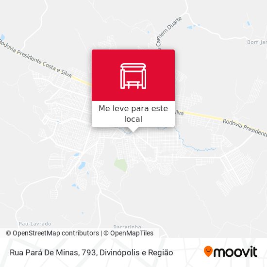 Rua Pará De Minas, 793 mapa