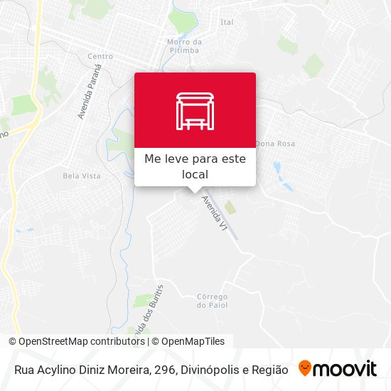 Rua Acylino Diniz Moreira, 296 mapa
