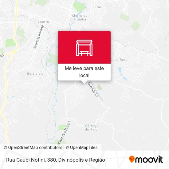 Rua Caubi Notini, 380 mapa