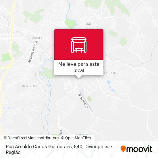 Rua Arnaldo Carlos Guimarães, 540 mapa