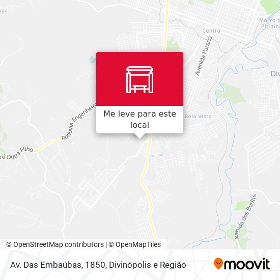 Av. Das Embaúbas, 1850 mapa