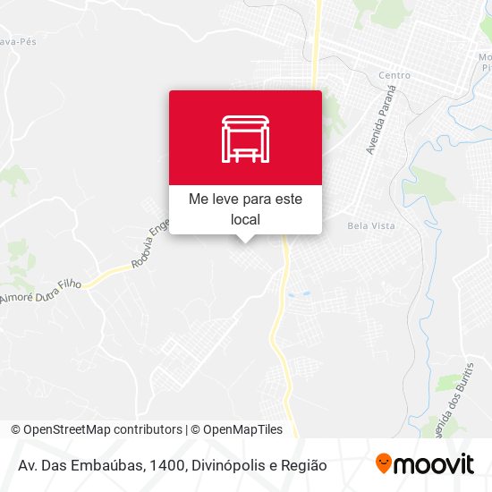 Av. Das Embaúbas, 1400 mapa