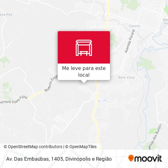 Av. Das Embaúbas, 1405 mapa
