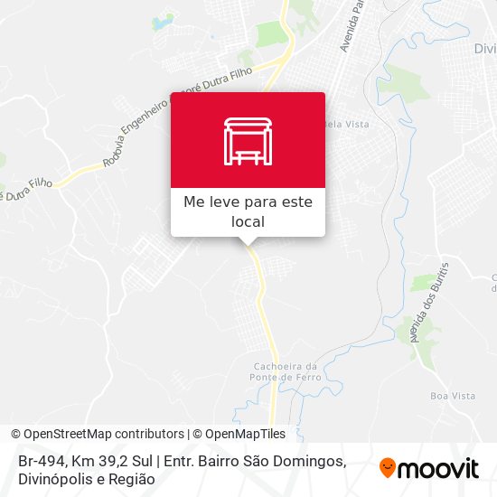 Br-494, Km 39,2 Sul | Entr. Bairro São Domingos mapa