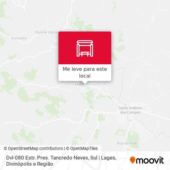 Dvl-080 Estr. Pres. Tancredo Neves, Sul | Lages mapa