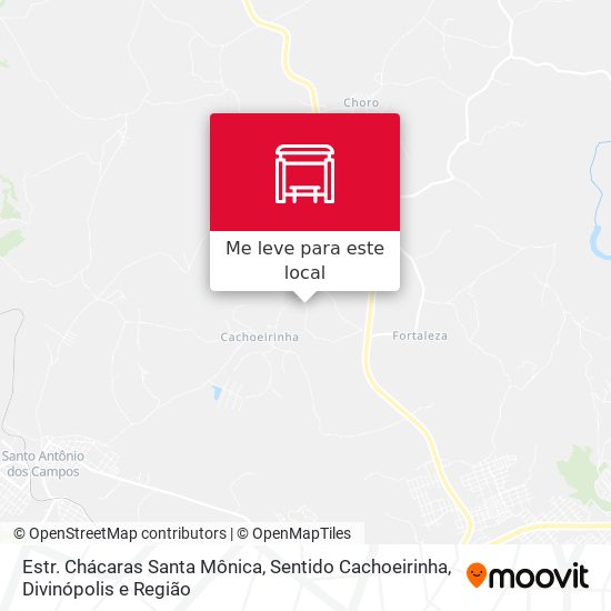 Estr. Chácaras Santa Mônica, Sentido Cachoeirinha mapa