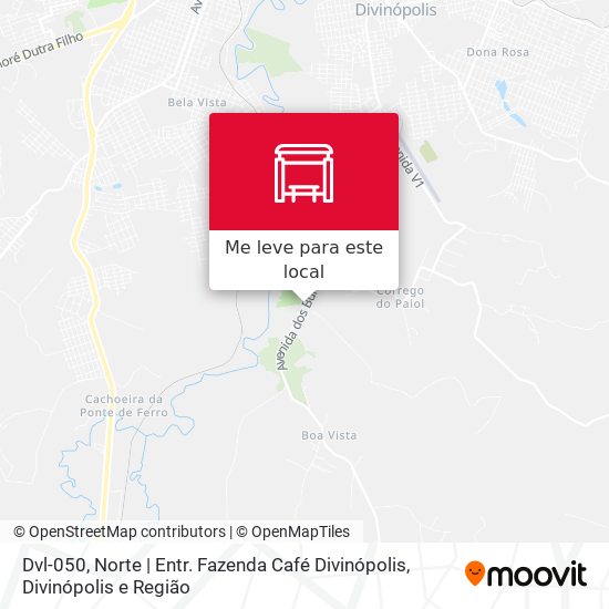 Dvl-050, Norte | Entr. Fazenda Café Divinópolis mapa