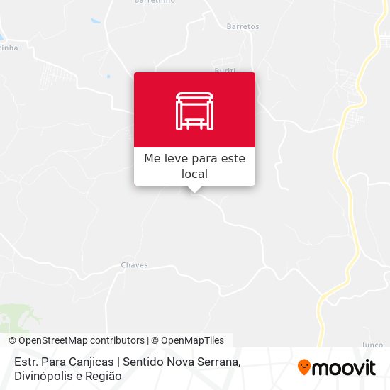Estr. Para Canjicas | Sentido Nova Serrana mapa