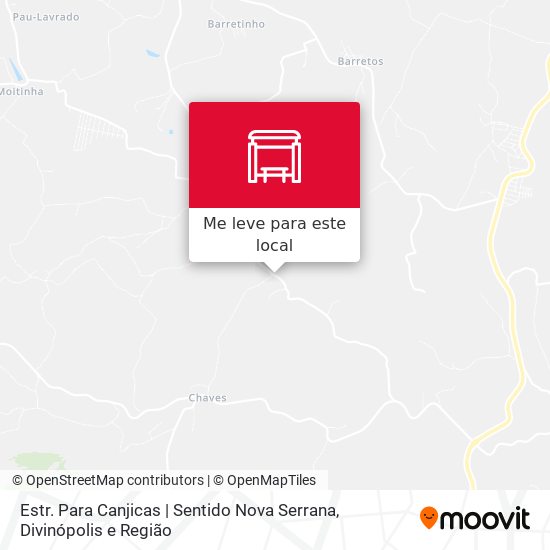 Estr. Para Canjicas | Sentido Nova Serrana mapa
