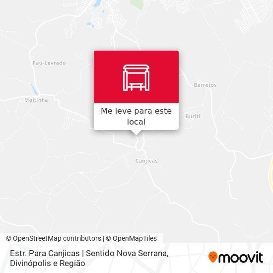 Estr. Para Canjicas | Sentido Nova Serrana mapa