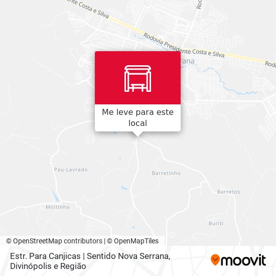 Estr. Para Canjicas | Sentido Nova Serrana mapa
