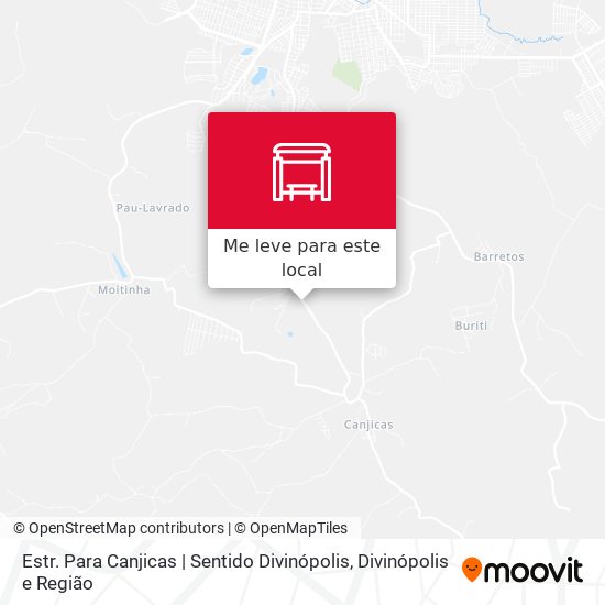 Estr. Para Canjicas | Sentido Divinópolis mapa