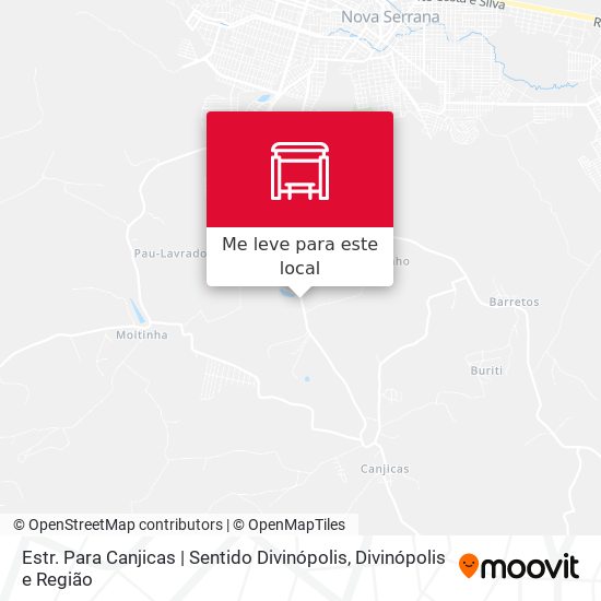 Estr. Para Canjicas | Sentido Divinópolis mapa