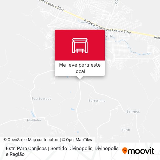 Estr. Para Canjicas | Sentido Divinópolis mapa