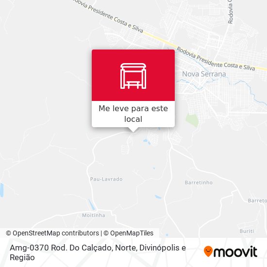 Amg-0370 Rod. Do Calçado, Norte mapa