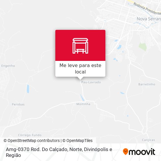 Amg-0370 Rod. Do Calçado, Norte mapa