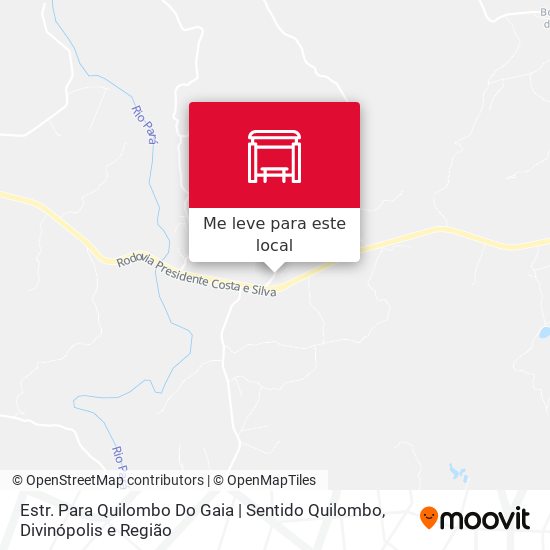 Estr. Para Quilombo Do Gaia | Sentido Quilombo mapa