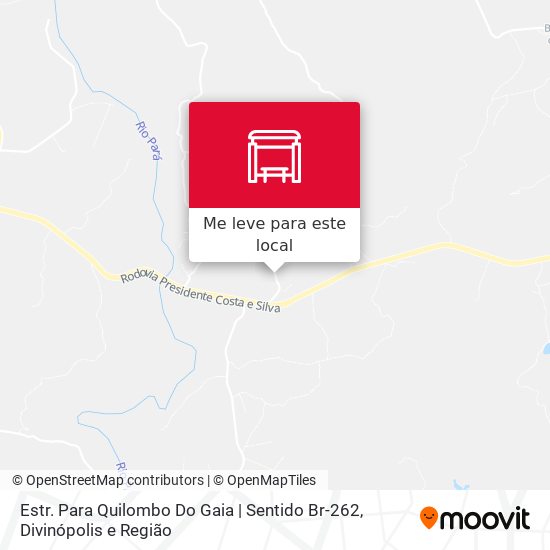 Estr. Para Quilombo Do Gaia | Sentido Br-262 mapa
