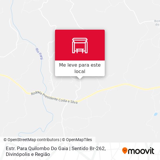 Estr. Para Quilombo Do Gaia | Sentido Br-262 mapa