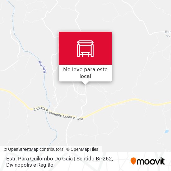 Estr. Para Quilombo Do Gaia | Sentido Br-262 mapa