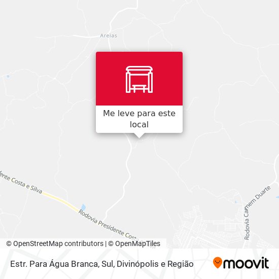 Estr. Para Água Branca, Sul mapa