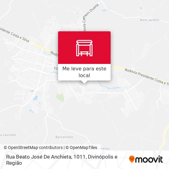 Rua Beato José De Anchieta, 1011 mapa