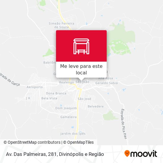 Av. Das Palmeiras, 281 mapa