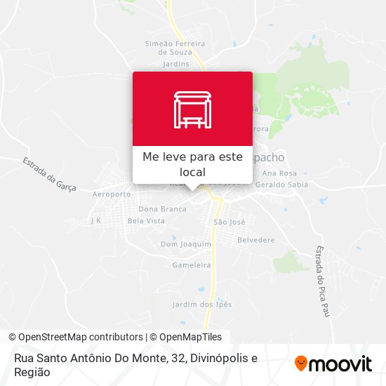 Rua Santo Antônio Do Monte, 32 mapa