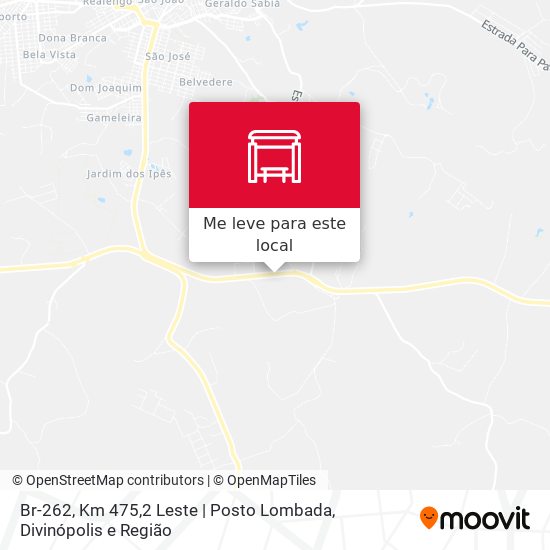 Br-262, Km 475,2 Leste | Posto Lombada mapa