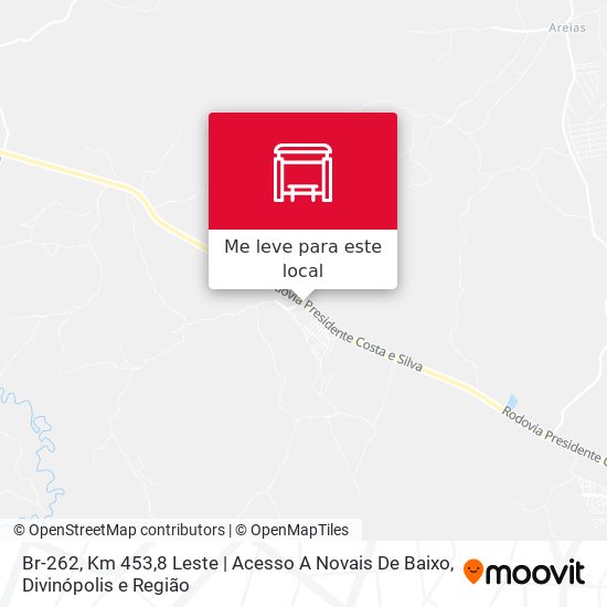 Br-262, Km 453,8 Leste | Acesso A Novais De Baixo mapa