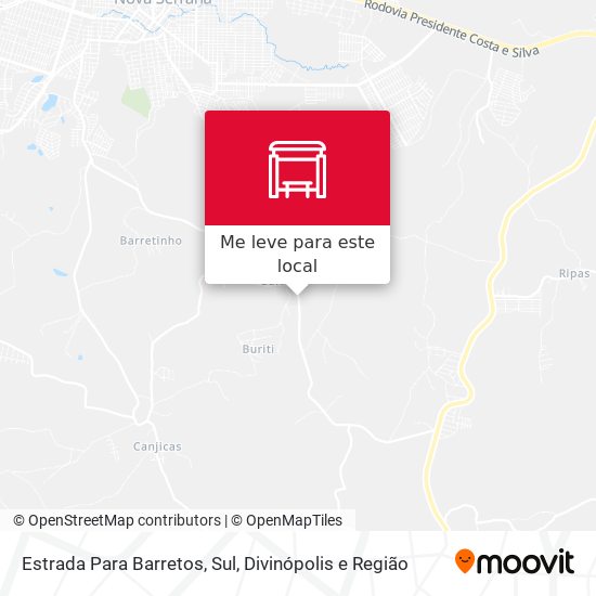 Estrada Para Barretos, Sul mapa