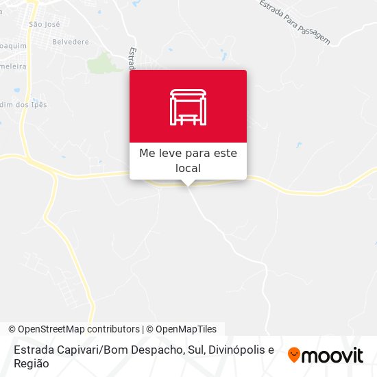 Estrada Capivari / Bom Despacho, Sul mapa