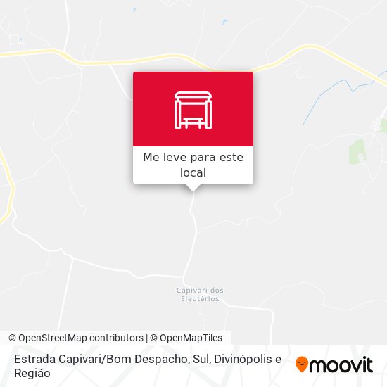 Estrada Capivari / Bom Despacho, Sul mapa